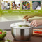 HI NATURE™ Slacentrifuge - 100% RVS Core Rotare Salade Spinner | Sla-centrifuge met Roestvrijstalen Binnenmand | Salade droger met RVS Zeef- Inclusief