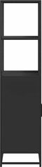 vidaXL - Hoge - kast - 68x35x139 - cm - bewerkt - hout - en - metaal - zwart