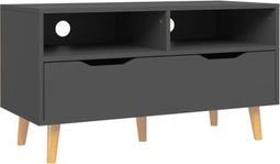 vidaXL - Tv-meubel - 90x40x48,5 - cm - bewerkt - hout - grijs