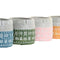 Grondlegger DKD Home Decor Gezicht Blauw Roze Cement Groen Geel (13 x 13 x 11 cm) (4 Stuks)