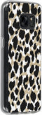 Hoesje Geschikt voor Samsung Galaxy S7 Hoesje Siliconen - Design Backcover siliconen - Meerkleurig / Panther Black / Gold
