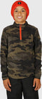 Brunotti Stewart-JR - Fleece - Camouflage met kinbescherming - Grijs - Maat 176