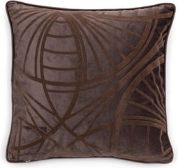 Riviera Maison Vintage Radar Pillow Cover 50x50 - Polyester, Velvet - Bruin - 50.0x50.0x2.0 cm