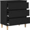 vidaXL - Sideboard - Zwart - Eiken - 60x35x70 - cm - Engineered - Hout
