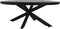 Ovale salontafel - 120x80x44,5 - Zwart - Mangohout/metaal