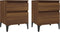 vidaXL - Nachtkastjes - 2 - st - 40x35x50 - cm - bruin - eikenkleur
