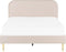 FLAYAT - Tweepersoonsbed - Lichtbeige - 140 x 200 cm - Fluweel