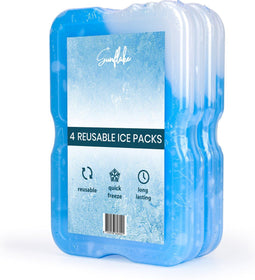 Sunflake Koelelementen - Koelbox en Koeltas - Compact en Herbruikbaar - Blauw (4-pack)
