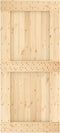 vidaXL - Schuifdeur - met - beslag - 95x210 - cm - massief - grenenhout