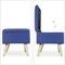Opbergbank - 39,5 x 79,5 x 39,5 cm - Klapdeksel - Blauw