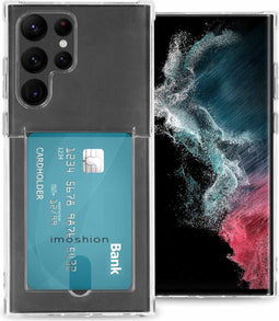 iMoshion Hoesje Geschikt voor Samsung Galaxy S22 Ultra Hoesje Met Pasjeshouder - iMoshion Softcase Backcover met pashouder - Transparant