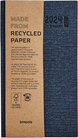 Brepols agenda Ecorama, Kazar, blauw, 2024, boekgebonden