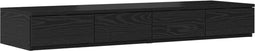 vidaXL - Bed - Lades - Zwart - 120x36.5x16.5 - cm - Gefabriceerd - Hout