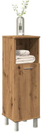 vidaXL - Badkamerkast - 30x30x95 - cm - bewerkt - hout - artisanaal - eikenkleur