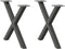 vidaXL - Salontafelpoten - 2 - st - X-vormig - 50x(42-43) - cm - staal - antraciet