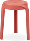 Alterego Pompa - Lage Stapelbare Kruk - Rood Plastic - 35x35.5x45cm