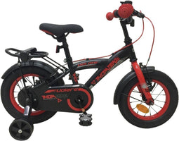 Volare Thombike - Kinderfiets - 12 inch - Twee handremmen - Zwart Rood