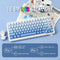 Ajazz AK820 MAX - Draadloos Mechanisch Gaming Toetsenbord - Hot Swap - RGB - Gradiënt blauw