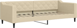 vidaXL - Slaapbank - 80x200 - cm - stof - crèmekleurig