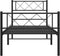 vidaXL - Bedframe - met - hoofd- - en - voeteneinde - metaal - zwart - 100x190 - cm