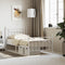 vidaXL - Bedframe - met - hoofd- - en - voeteneinde - metaal - wit - 100x190 - cm