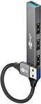 Goobay 74456 - USB-A Hub - 4 poorten - Grijs