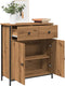 vidaXL - Dressoir - 70x30x80 - cm - bewerkt - hout - artisanaal - eikenkleur