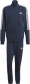 adidas Essentials 3-Stripes - Trainingspak Mannen - Normale pasvorm - Donker blauw - wit