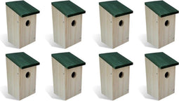 vidaXL - Vogelhuisjes - 8 - st - 12x12x22 - cm - hout