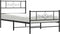vidaXL - Bedframe - met - hoofd- - en - voeteneinde - metaal - zwart - 75x190 - cm