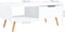 vidaXL - Salontafel - 100x49,5x43 - cm - bewerkt - hout - wit