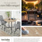 tectake® Ronde Eettafel Ennis - Industrieel Design - MDF Houtlook - Zwart Metaal Frame - Lichtbruin - Ø 80 cm (Ø x H)