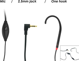 GEEMARC CL Hook 1 - Luisterhulp met microfoon - Inductiehaak voor gehoorapparaat - Zwart