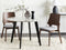 Set van 2 eetkamerstoelen ABEE Donkerbruin