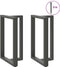 vidaXL - Bartafelpoten - 2 - st - T-vormig - 60x35x(90-91) - cm - staal - antraciet