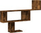 vidaXL - Wandschap - 100x15x70 - cm - bewerkt - hout - gerookt - eikenkleurig