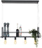 Mexlite Buckley 2983ZW - Hanglamp - Industrieel design 100 cm breed hoogte instelbaar 60-140 cm - Zwart