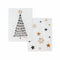 Happy Friday Tea towel (2 pc) Gold Xmas 70x50 cm Multicolor
