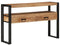 vidaXL - Eettafel - Zwart - 120x33x75 - cm - Massief - Acaciahout - en - Metaal