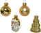 9 Glazen kerstballen en figuren mix licht goud