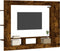 vidaXL - Tv-meubel - 152x22x113 - cm - bewerkt - hout - gerookt - eikenkleurig