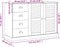 vidaXL - Dressoir - met - lades - VIGO - 113x40x75 - cm - massief - grenenhout - wit