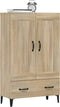 vidaXL - Hoge - kast - 70x31x115 - cm - bewerkt - hout - sonoma - eikenkleurig