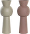 Vaas DKD Home Decor 19 x 19 x 51,5 cm Beige Roze Ijzer (2 Stuks)