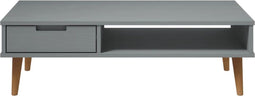 vidaXL - Salontafel - MOLDE - 100x55x31 - cm - massief - grenenhout - grijs