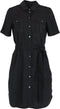 VERO MODA VMSILJA SS SHORT SHIRT DRESS GA NOOS - Dames Jurk - Tailleband en knoopsluiting - Denim