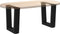 vidaXL - Eettafelpoten - 2 - st - V-vormig - 40x(30-31,3) - cm - staal - zwart