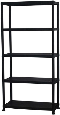 Marbueno - Plank - 5 Planken - Zwart Plastic - 90x40x180 cm Tuin 10539