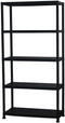 Marbueno - Plank - 5 Planken - Zwart Plastic - 90x40x180 cm Tuin 10539