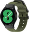 iMoshion Nylon 20 mm bandje - Geschikt voor Samsung Galaxy Watch 6 (Classic) / 5 (Pro) / 4 (Classic) / 3 – Garmin Venu / 2 plus / Sq - Forerunner 245 / 55 - Groen